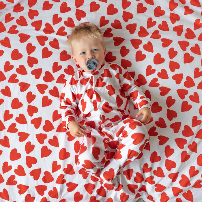 Love Heart Cotton Sleepsuit