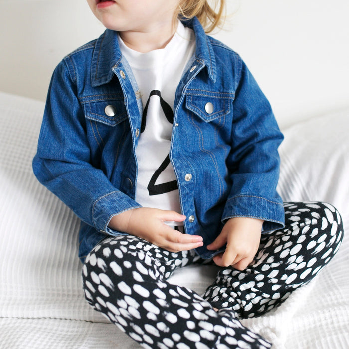 Childs Pink Leopard Denim Jacket