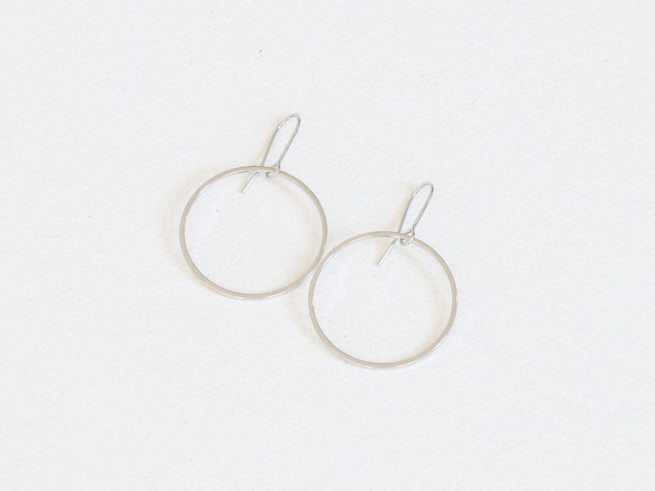 Front Facing Dangle Hoop Earrings