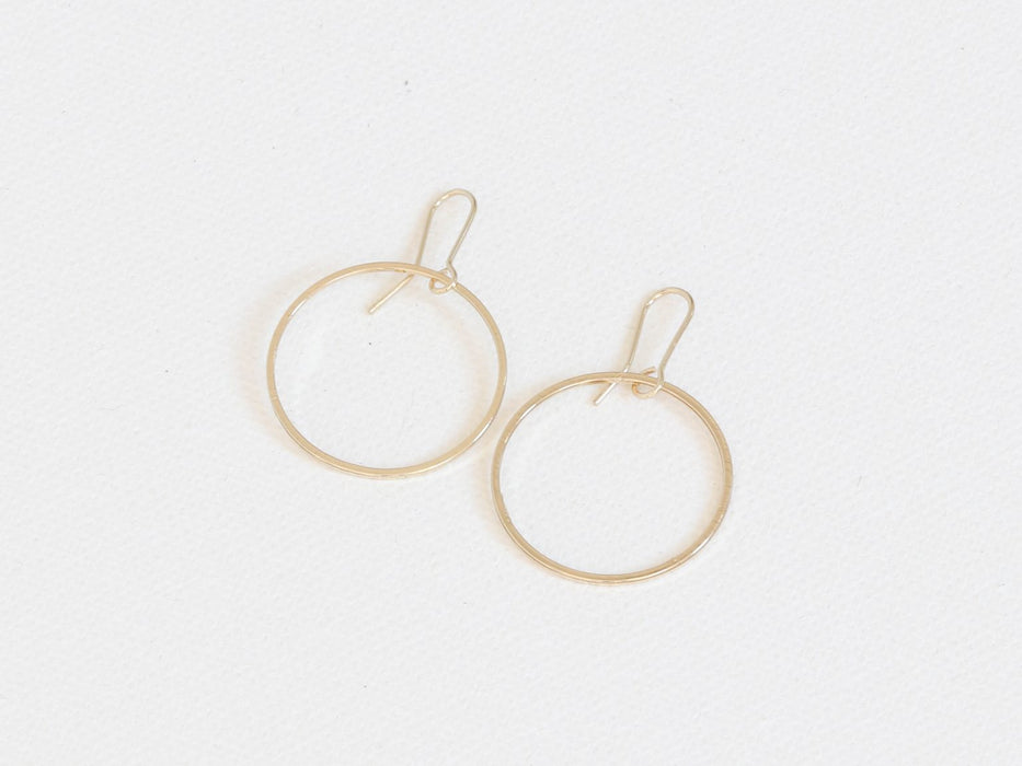 Front Facing Dangle Hoop Earrings