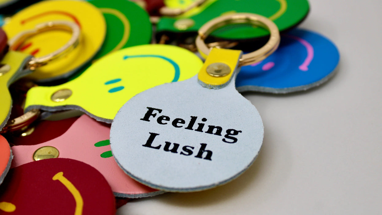 Feeling Lush Smiley Face keyring