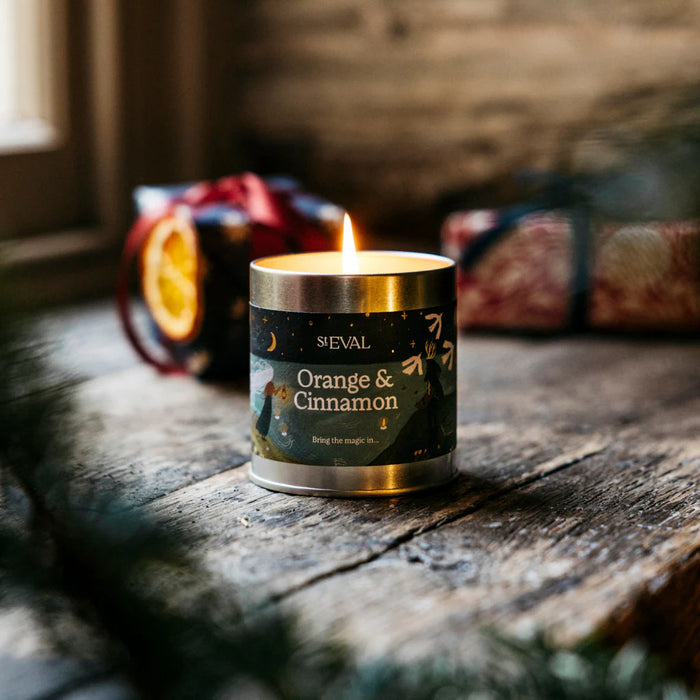 Orange & Cinnamon, Christmas Scented Tin Candle