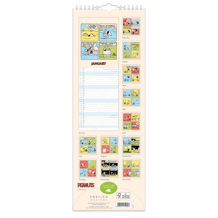 Peanuts Snoopy Slim 2026 Calendar