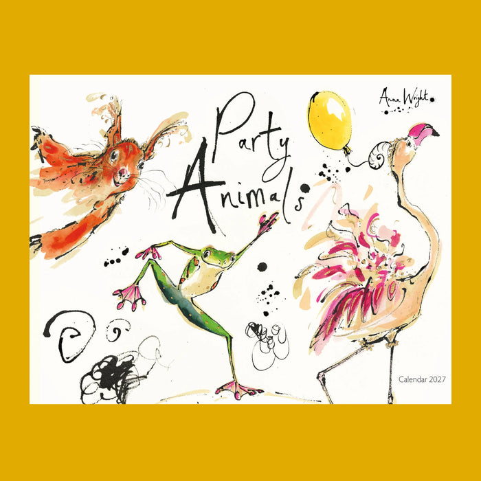 Anna Wright 'Party Animals' 2027 Wall Calendar