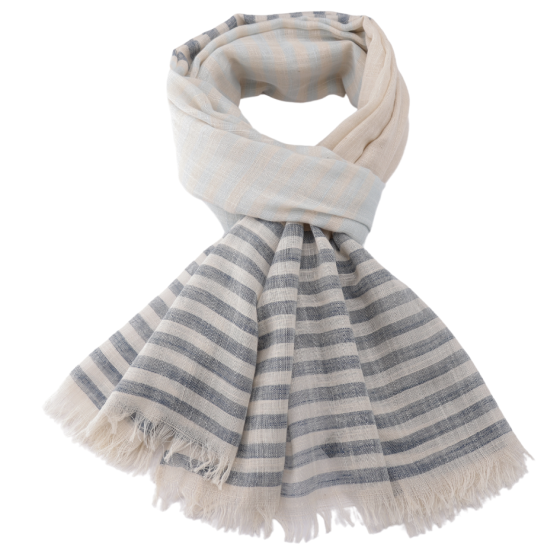 Striped Scarf - Blue