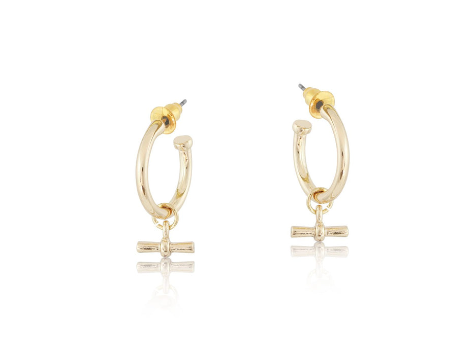 T Bar Hoop Earrings