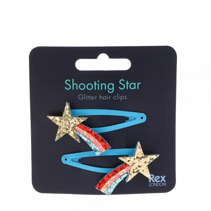 set of shooting star hair clips.