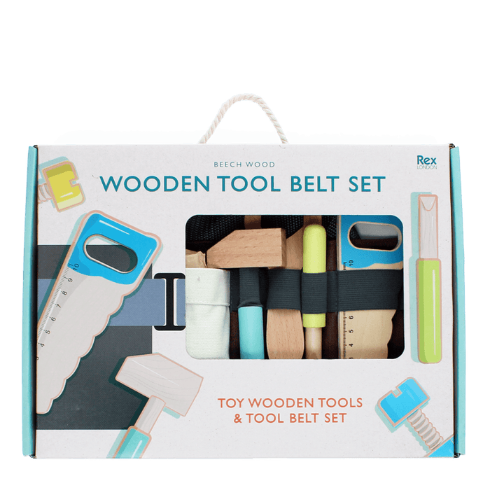 Wooden Tools and Tool Belt Play Set