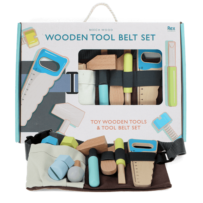 Wooden Tools and Tool Belt Play Set