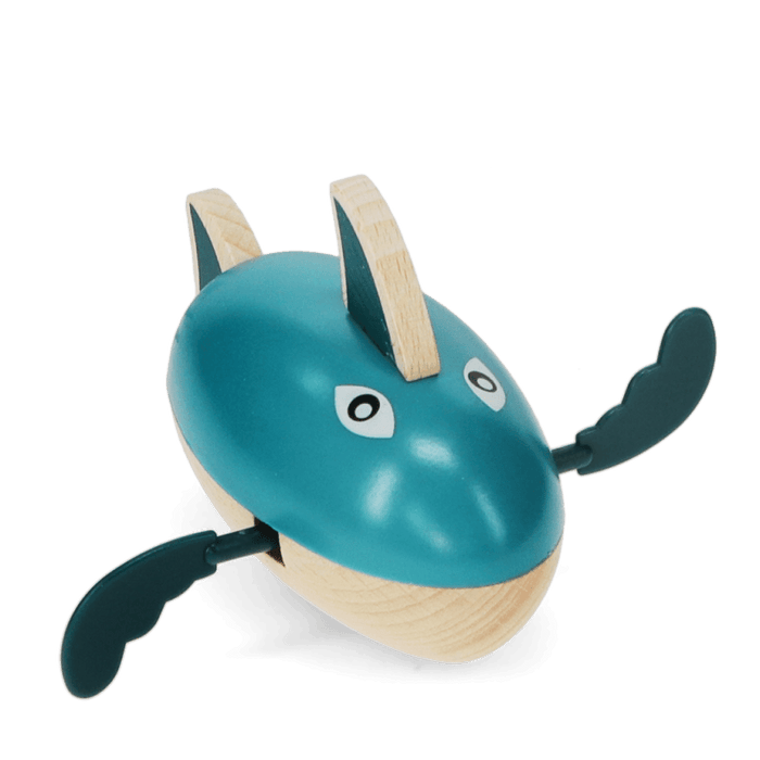 Wooden Wind-Up Shark Bath Toy