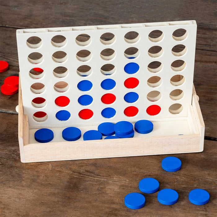 Wooden Four in a Row Game Set