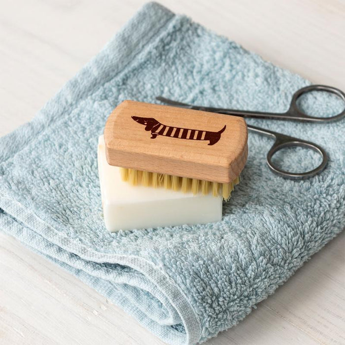 Sausage Dog Wooden Nail Brush