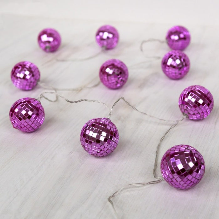 String of 10 Disco Ball LED Lights