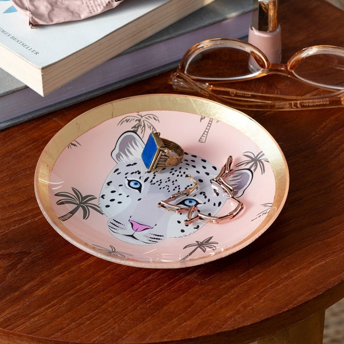 Leopard Glass Trinket Dish