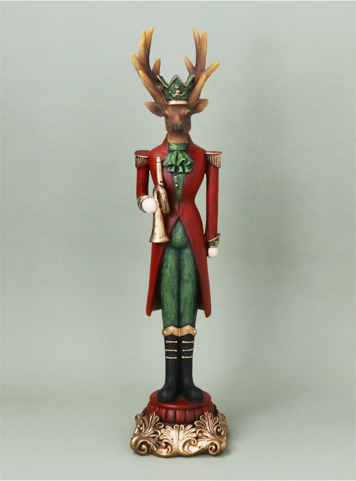 Resin Reindeer Trumpeter Decoration
