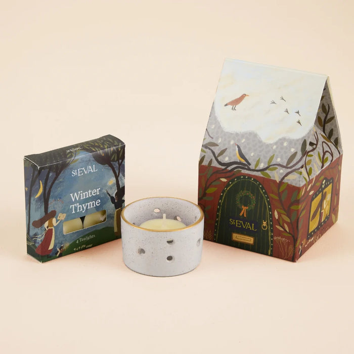 Christmas Scented Tealights and Holder Cottage Gift Sets