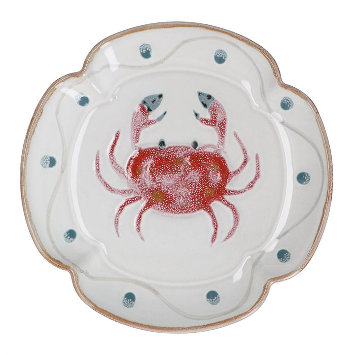 Stoneware Fluted Plate - Crab