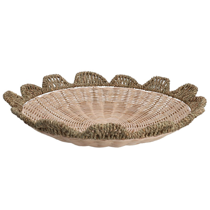 Rattan Flower Basin Bowl Basket