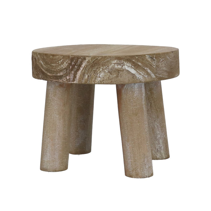 Wooden Natural Plant Stand - Small