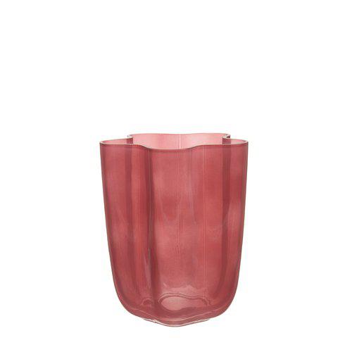 Peach Flower Shaped Glass Vase
