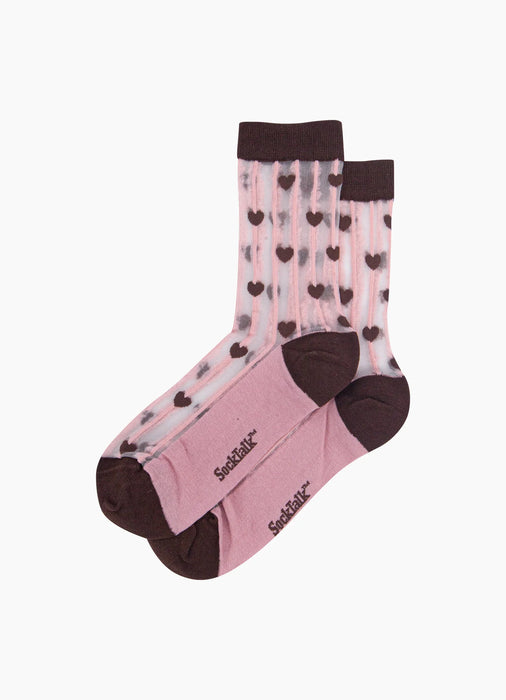 Combed Cotton Sheer Socks - Various Designs