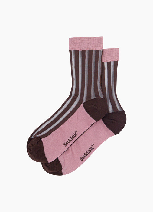 Combed Cotton Sheer Socks - Various Designs