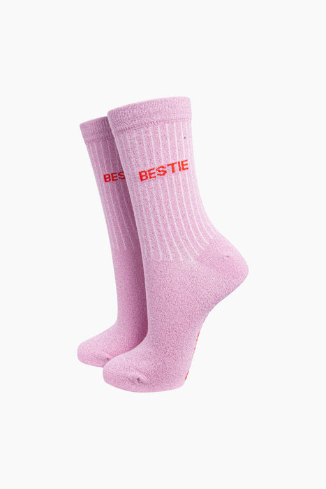 Combed Cotton Glitter Socks - Various Designs