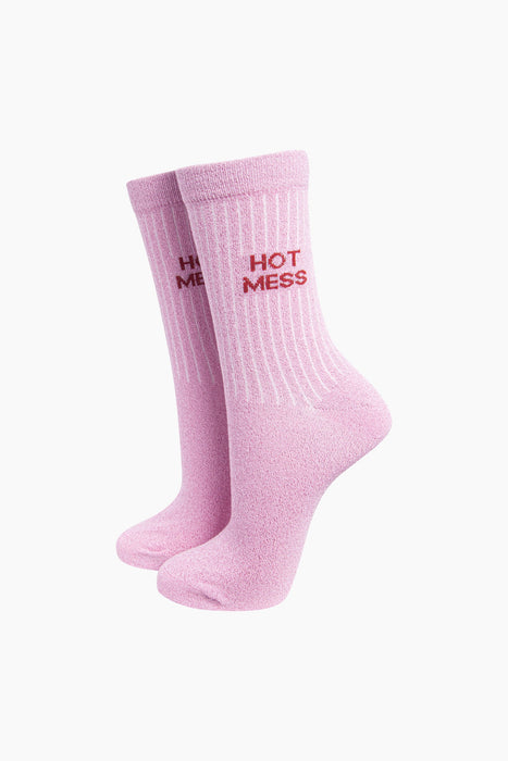 Combed Cotton Glitter Socks - Various Designs
