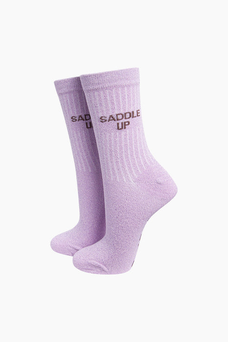 Combed Cotton Glitter Socks - Various Designs