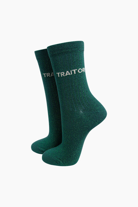 Combed Cotton Glitter Socks - Various Designs