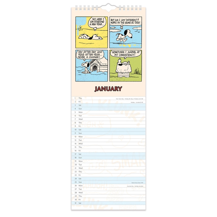 Peanuts Snoopy Slim 2026 Calendar