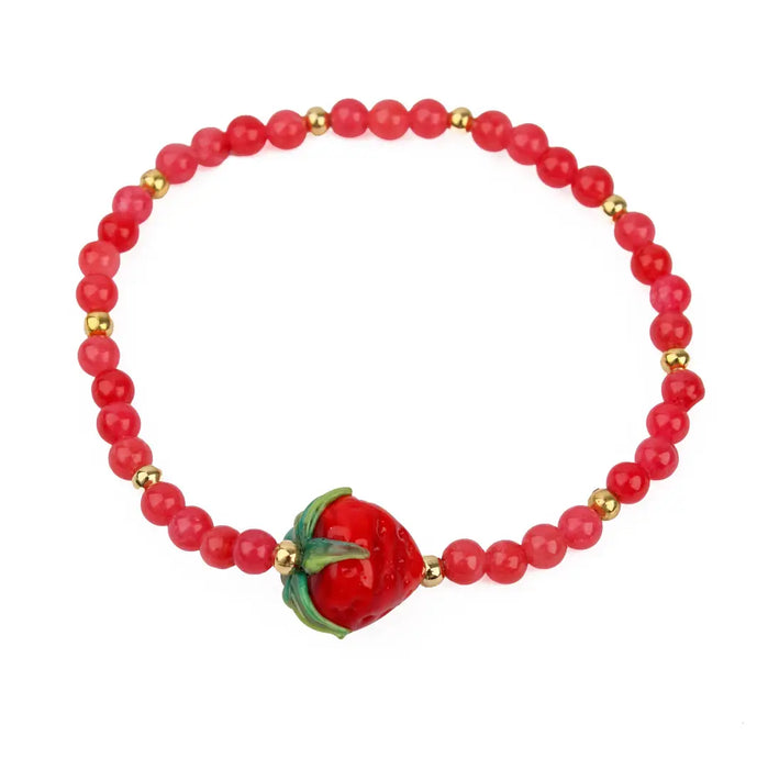 Bead Strawberry Bracelet