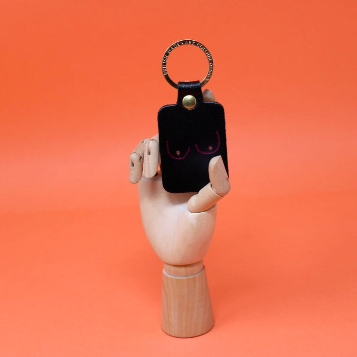 Boobs Keyrings in Genuine Leather
