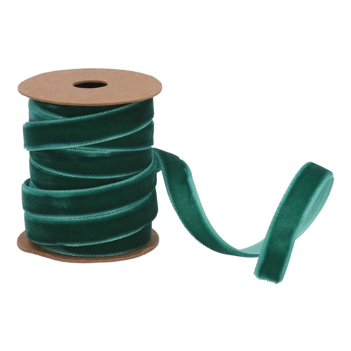 Green Velvet Thin Ribbon - 2m