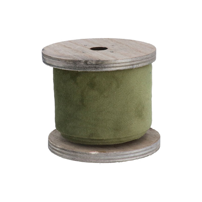 Velvet Ribbons on Wooden Bobbins - 3m