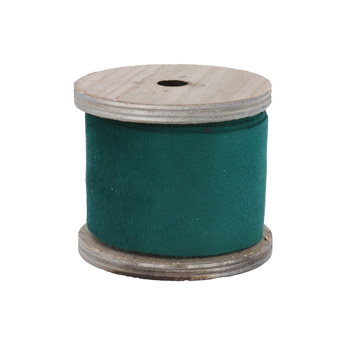 Velvet Ribbons on Wooden Bobbins - 3m