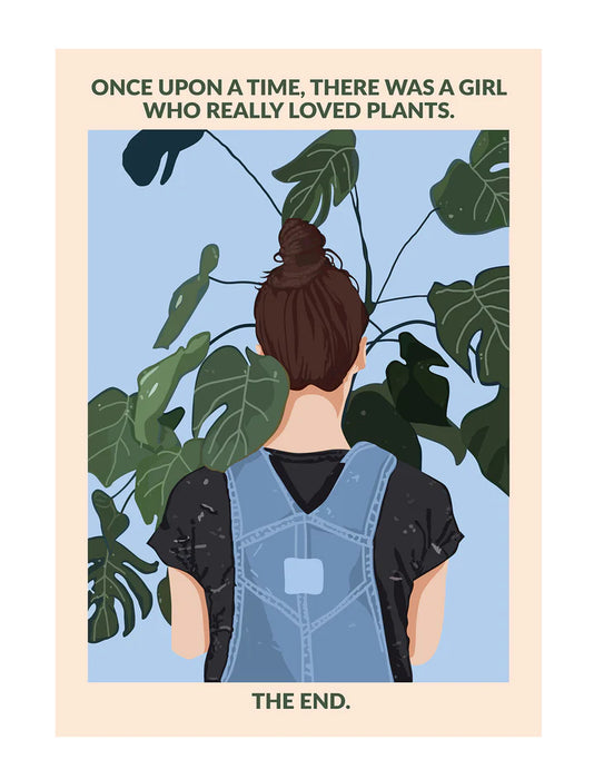 'A Girl Who Really Loved Plants' Print