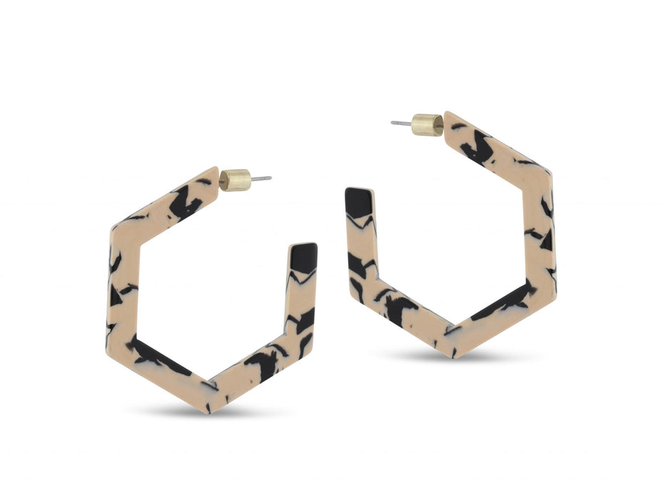 Olivia Hexagon Resin Earrings