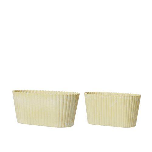 Recycled Plastic Scalloped Oval Plant Pots