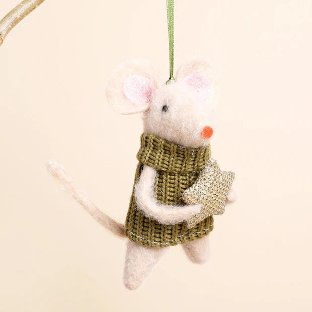 Felt Star Mouse Hanging Decoration