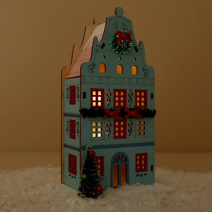 Wooden Houses LED Light Decorations