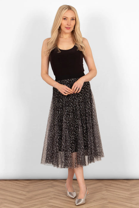 Leopard Tulle Swing Skirt