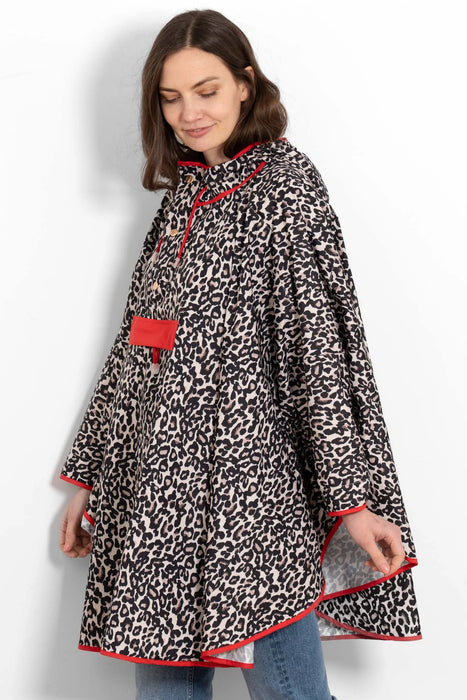 Aspen Rain Poncho in Leopard