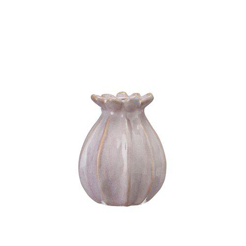 Pink Seed Head Ceramic Vase