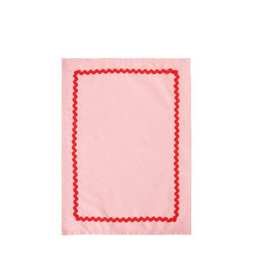 Pink & Red Scalloped Cotton Placemat