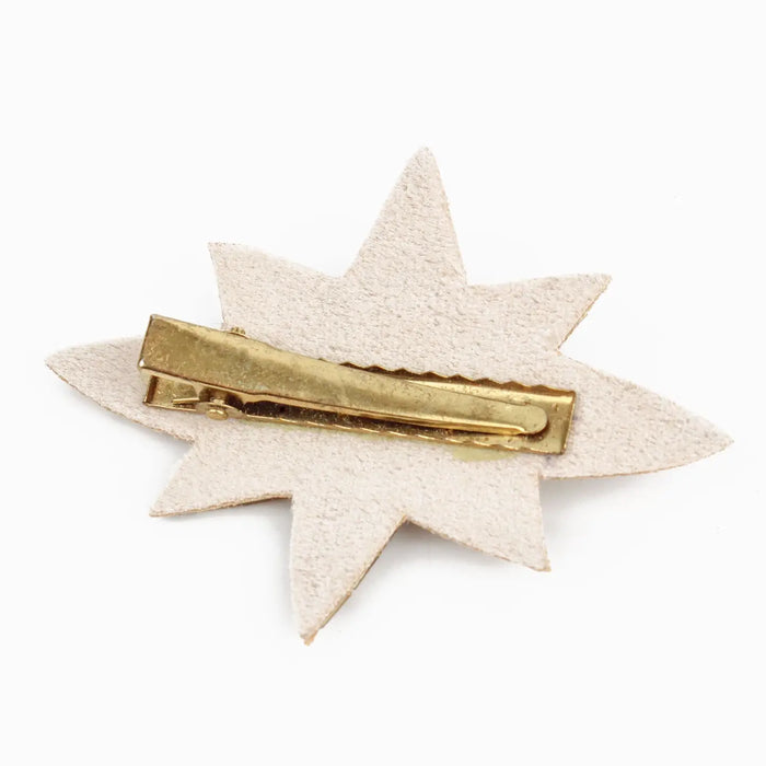 Large Gold/Silver Beaded Star Hair Clip