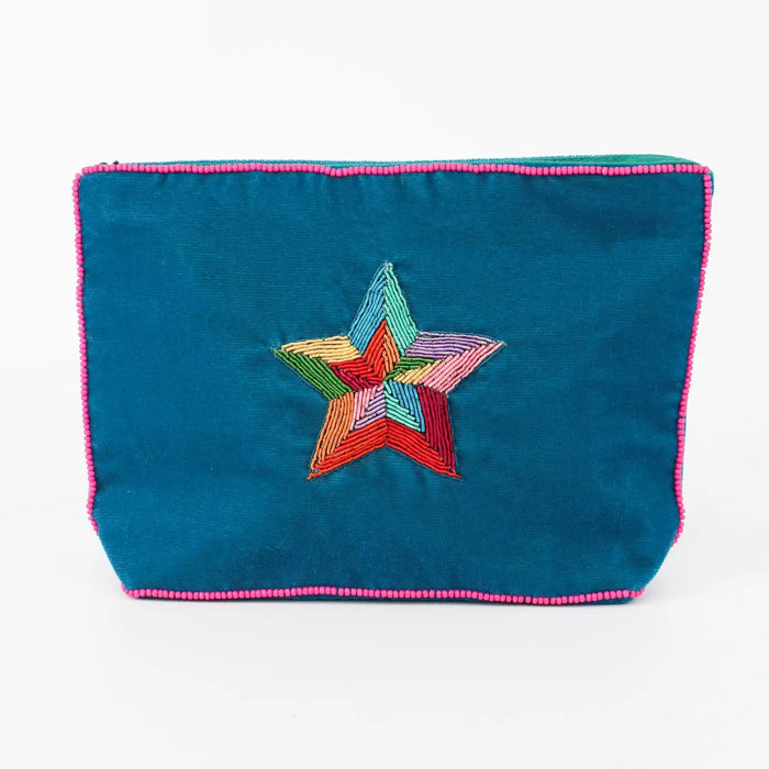 Rainbow Star Velvet Pouch