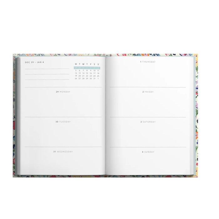 2026 Floral Ditsy A6 Linen Diary