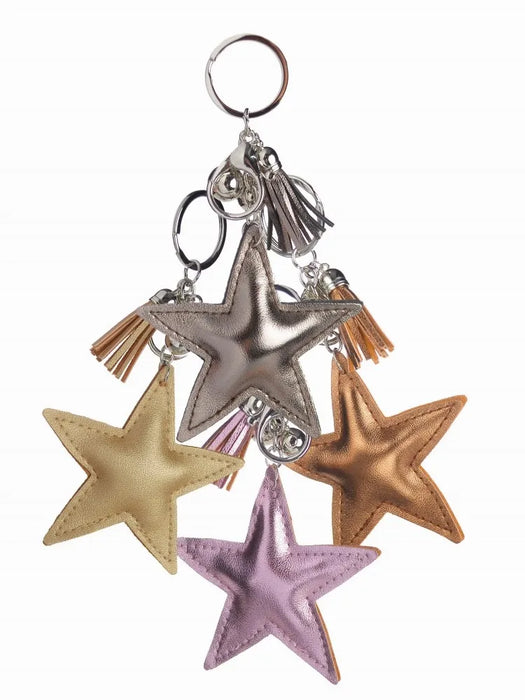 Metallic Stars Keyrings