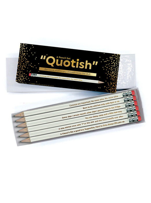 Funny Quoted Boxed Pencil Set